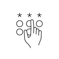 personal identification number thin outline icon design good for web or mobile app vector
