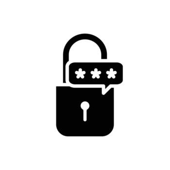 password solid icon design good for web or mobile app vector