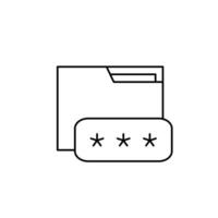 data security password thin outline icon design good for web or mobile app vector