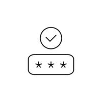 password thin outline icon design good for web or mobile app vector
