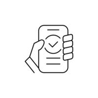 phone security thin outline icon design good for web or mobile app vector