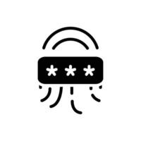 fingerprint pass solid icon design good for web or mobile app vector