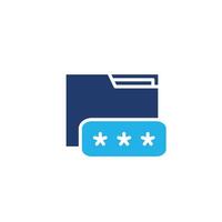 data security password colored icon design good for web or mobile app vector