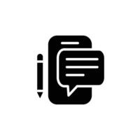 note application solid icon design good for web or mobile app vector