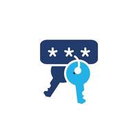 key pasword colored icon design good for web or mobile app vector