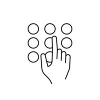 personal identification number thin outline icon design good for web or mobile app vector