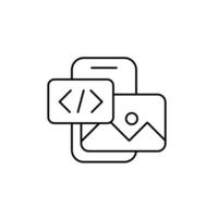 photo galery thin outline icon design good for web or mobile app vector