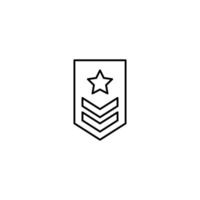 army badge star thin outline icon design good for web or mobile app vector