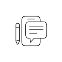 note application thin outline icon design good for web or mobile app vector