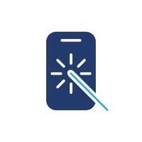 screen touch colored icon design good for web or mobile app vector