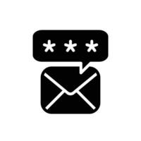email security solid icon design good for web or mobile app vector