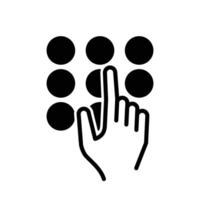 personal identification number solid icon design good for web or mobile app vector