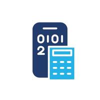 calculator app colored icon design good for web or mobile app vector