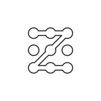 pattern security thin outline icon design good for web or mobile app vector
