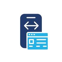 website mobile friendly colored icon design good for web or mobile app vector