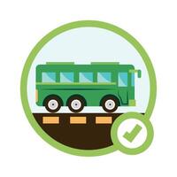 car free day approve sign isolated vector