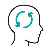 icon of thinking man vector