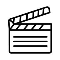 clapperboard icon illustration isolated vector