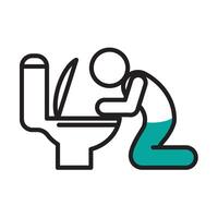anorexia icon of vomiting illustration vector