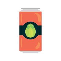 oktoberfest beer can isolated vector