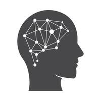 profile brain icon illustration design vector