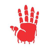 red hand day illustration isolated vector