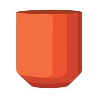 An orange cup isolated vector