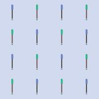 A pattern of Ballpen on a blue background in a school object minimal concept vector