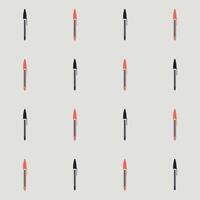 A pattern of Ballpen on a cream background in a school object minimal concept vector