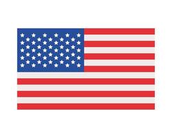 The USA flag is shown on a white background vector
