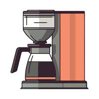 Modern coffee maker symbolizes caffeine freshness vector