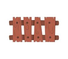 wooden house fence isolated vector