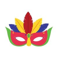 barranquilla carnival mask isolated vector