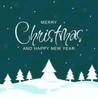 Christmas greeting design with green background vector
