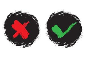 hand drawn Check mark icon illustration vector