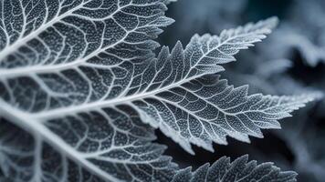 Silver Dusty Miller Leaf, close-up of a silvery, fuzzy Dusty Miller leaf, intricate pattern photo