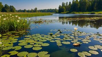 Lily Pads in Bloom photo