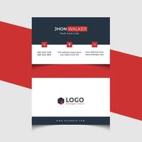 Modern Simple Business Card Design Template, Clean Design, Corporate identity vector