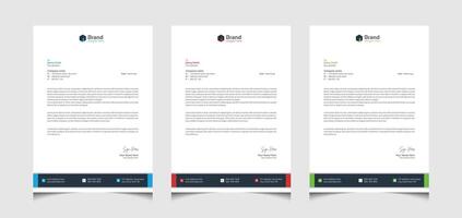 Minimal abstract professional corporate modern business proposal letterhead design template. Clean and simple Design vector