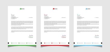 minimal creative abstract professional corporate modern business proposal letterhead design template. Clean and simple design vector