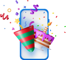 Render Phone with Cracker and Chocolate Cake png