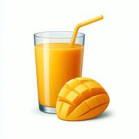 Refreshing Mango Juice with a Sliced Mango photo