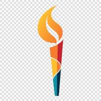 Abstract Olympic Torch Icon vector