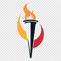 Abstract Olympic Torch Icon vector