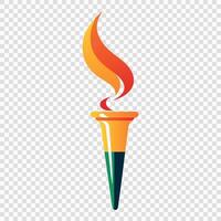 Abstract Olympic Torch Icon vector