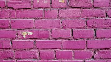 brillante rosado ladrillo pared textura en urbano ajuste con único personaje y vibrante color foto