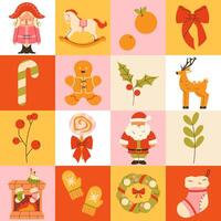 Geometric Christmas pattern. Modern New Year's background vector