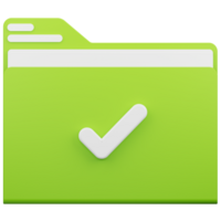 Approve Folder File Document 3D Illustration png