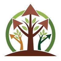 The logo for the tree of life vector