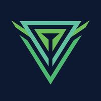 A Geometric and Modern Triangle Logo Design vector